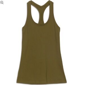Lululemon cool racer back tank‎ top, Olive Green